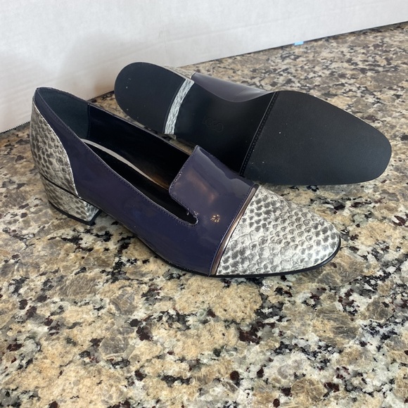 LOGO by Lori Goldstein Mixed Media Slip-On Loafers Snake Combo 10 - Picture 6 of 12